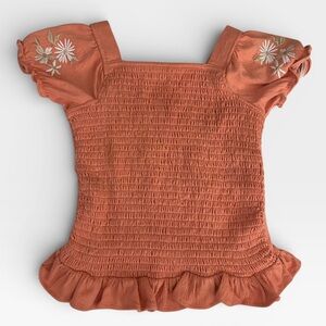 Little Lass Pink Embroidered Blouse 5T